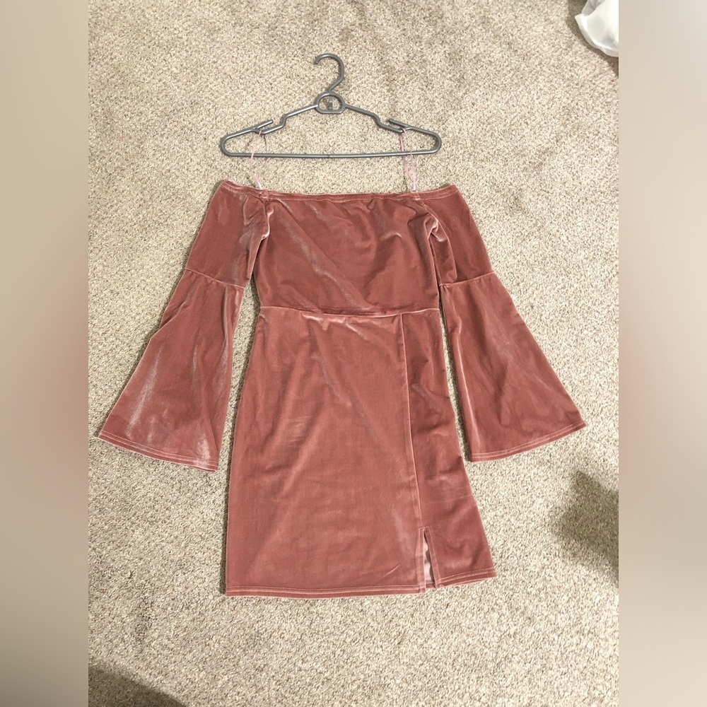 Urban Outfitters Mauve/Dusty Rose Velvet Dress
